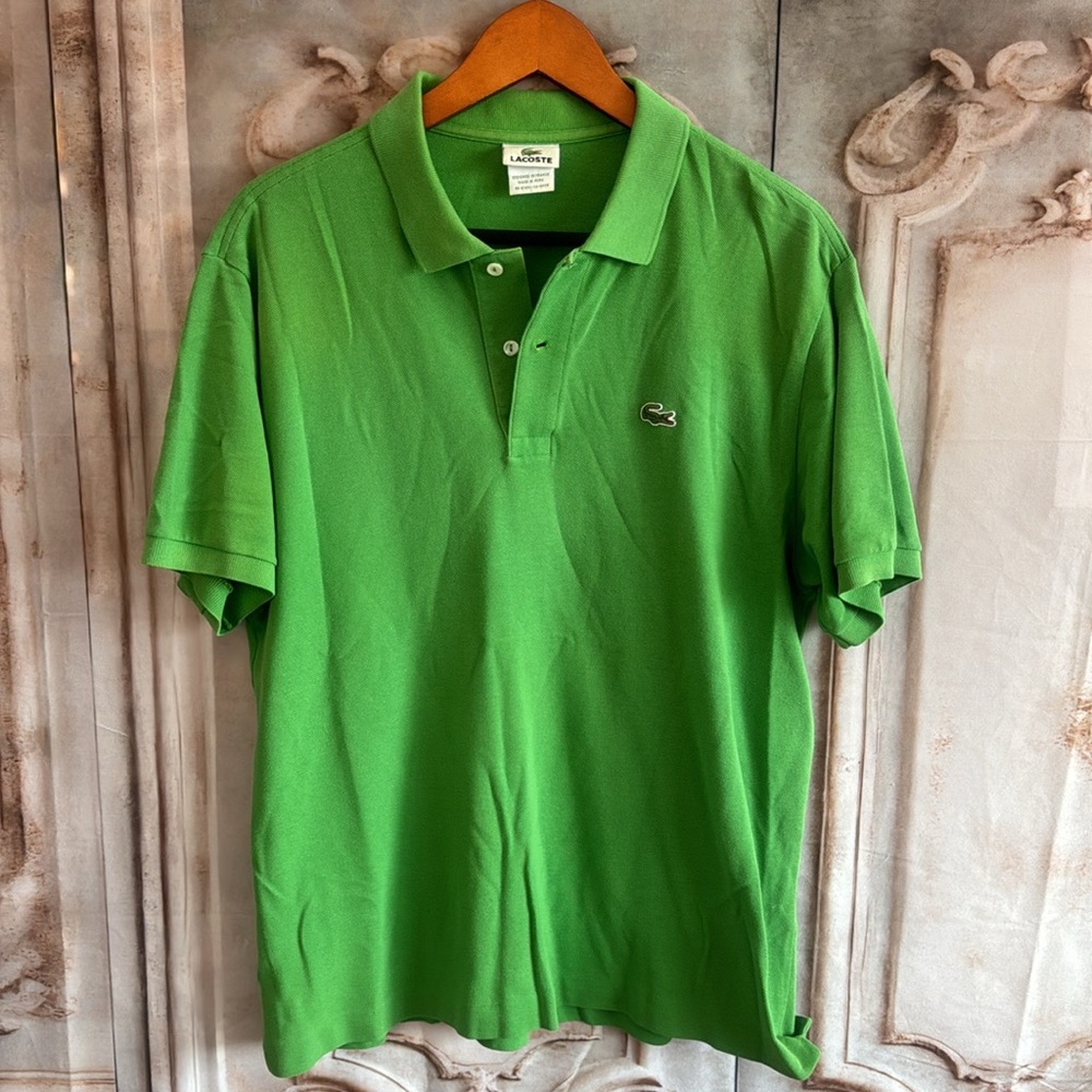 Green Lacoste men’s polo